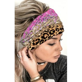 Haarband luipaard/rose 